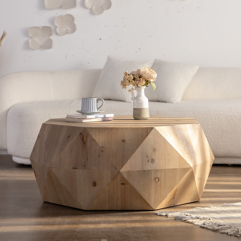 Walker Edison | Modern Embossed Pattern Coffee Table