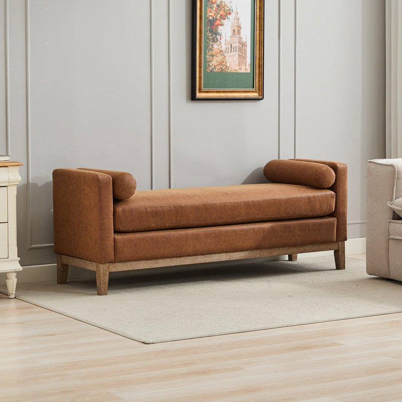 Walker Edison | Elegant Upholstered Bench