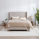 Walker Edison | Harper Tall Headboard Upholstered Bed