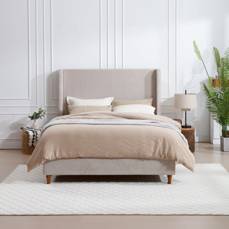 Walker Edison | Harper Tall Headboard Upholstered Bed