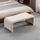Walker Edison | Boucle Ottoman Footstool Bench