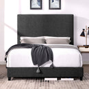 Walker Edison | Queen Size Charcoal Grey Upholstered Platform Bed