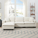 Walker Edison | Modern Cloud Sectional L Shape Couch w Ottoman