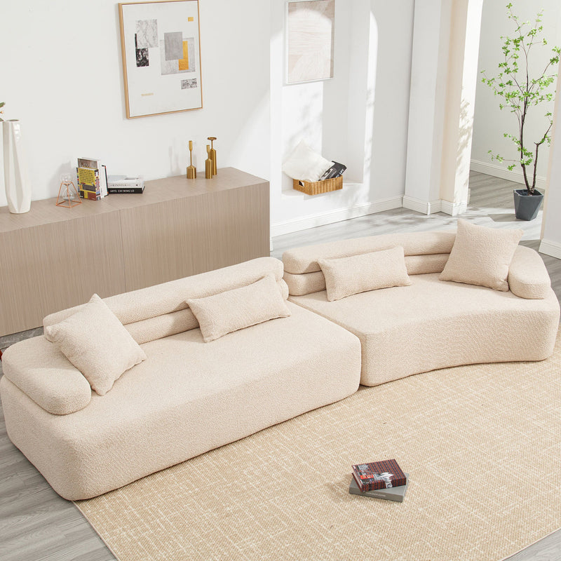 Walker Edison | Boucle Modular Sleek Sofa