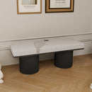 Walker Edison | Fluted Base Upholstered Bench