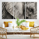 Wall Art Animal Canvas Print Close Taken Elephant with Big by MyGreatCanvas | Canvas Wall Art Prints | Photo Prints & Wall Decor