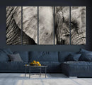 Wall Art Animal Canvas Print Close Taken Elephant with Big by MyGreatCanvas | Canvas Wall Art Prints | Photo Prints & Wall Decor