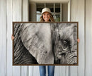Wall Art Animal Canvas Print Close Taken Elephant with Big by MyGreatCanvas | Canvas Wall Art Prints | Photo Prints & Wall Decor