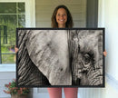 Wall Art Animal Canvas Print Close Taken Elephant with Big by MyGreatCanvas | Canvas Wall Art Prints | Photo Prints & Wall Decor
