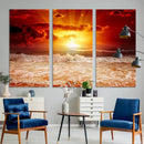 Wall Art Canvas Perfect Sunset Turns Colour of Sea and Sky by MyGreatCanvas | Canvas Wall Art Prints | Photo Prints & Wall Decor
