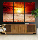 Wall Art Canvas Perfect Sunset Turns Colour of Sea and Sky by MyGreatCanvas | Canvas Wall Art Prints | Photo Prints & Wall Decor