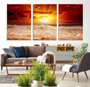 Wall Art Canvas Perfect Sunset Turns Colour of Sea and Sky by MyGreatCanvas | Canvas Wall Art Prints | Photo Prints & Wall Decor