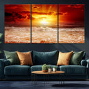 Wall Art Canvas Perfect Sunset Turns Colour of Sea and Sky by MyGreatCanvas | Canvas Wall Art Prints | Photo Prints & Wall Decor