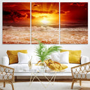 Wall Art Canvas Perfect Sunset Turns Colour of Sea and Sky by MyGreatCanvas | Canvas Wall Art Prints | Photo Prints & Wall Decor