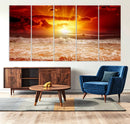 Wall Art Canvas Perfect Sunset Turns Colour of Sea and Sky by MyGreatCanvas | Canvas Wall Art Prints | Photo Prints & Wall Decor