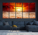 Wall Art Canvas Perfect Sunset Turns Colour of Sea and Sky by MyGreatCanvas | Canvas Wall Art Prints | Photo Prints & Wall Decor