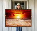 Wall Art Canvas Perfect Sunset Turns Colour of Sea and Sky by MyGreatCanvas | Canvas Wall Art Prints | Photo Prints & Wall Decor