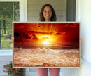 Wall Art Canvas Perfect Sunset Turns Colour of Sea and Sky by MyGreatCanvas | Canvas Wall Art Prints | Photo Prints & Wall Decor
