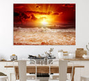 Wall Art Canvas Perfect Sunset Turns Colour of Sea and Sky by MyGreatCanvas | Canvas Wall Art Prints | Photo Prints & Wall Decor