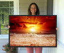 Wall Art Canvas Perfect Sunset Turns Colour of Sea and Sky by MyGreatCanvas | Canvas Wall Art Prints | Photo Prints & Wall Decor