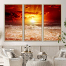 Wall Art Canvas Perfect Sunset Turns Colour of Sea and Sky by MyGreatCanvas | Canvas Wall Art Prints | Photo Prints & Wall Decor
