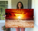 Wall Art Canvas Perfect Sunset Turns Colour of Sea and Sky by MyGreatCanvas | Canvas Wall Art Prints | Photo Prints & Wall Decor