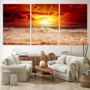 Wall Art Canvas Perfect Sunset Turns Colour of Sea and Sky by MyGreatCanvas | Canvas Wall Art Prints | Photo Prints & Wall Decor