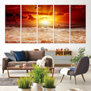 Wall Art Canvas Perfect Sunset Turns Colour of Sea and Sky by MyGreatCanvas | Canvas Wall Art Prints | Photo Prints & Wall Decor