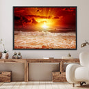 Wall Art Canvas Perfect Sunset Turns Colour of Sea and Sky by MyGreatCanvas | Canvas Wall Art Prints | Photo Prints & Wall Decor