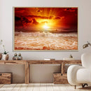 Wall Art Canvas Perfect Sunset Turns Colour of Sea and Sky by MyGreatCanvas | Canvas Wall Art Prints | Photo Prints & Wall Decor