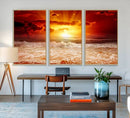 Wall Art Canvas Perfect Sunset Turns Colour of Sea and Sky by MyGreatCanvas | Canvas Wall Art Prints | Photo Prints & Wall Decor