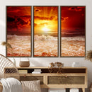 Wall Art Canvas Perfect Sunset Turns Colour of Sea and Sky by MyGreatCanvas | Canvas Wall Art Prints | Photo Prints & Wall Decor
