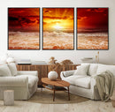 Wall Art Canvas Perfect Sunset Turns Colour of Sea and Sky by MyGreatCanvas | Canvas Wall Art Prints | Photo Prints & Wall Decor