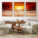 Wall Art Canvas Perfect Sunset Turns Colour of Sea and Sky by MyGreatCanvas | Canvas Wall Art Prints | Photo Prints & Wall Decor