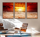 Wall Art Canvas Perfect Sunset Turns Colour of Sea and Sky by MyGreatCanvas | Canvas Wall Art Prints | Photo Prints & Wall Decor