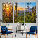 Wall Art Landscape Canvas Print Red Leaves on Trees on Red by MyGreatCanvas | Canvas Wall Art Prints | Photo Prints & Wall Decor