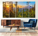 Wall Art Landscape Canvas Print Red Leaves on Trees on Red by MyGreatCanvas | Canvas Wall Art Prints | Photo Prints & Wall Decor
