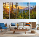 Wall Art Landscape Canvas Print Red Leaves on Trees on Red by MyGreatCanvas | Canvas Wall Art Prints | Photo Prints & Wall Decor