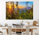 Wall Art Landscape Canvas Print Red Leaves on Trees on Red by MyGreatCanvas | Canvas Wall Art Prints | Photo Prints & Wall Decor
