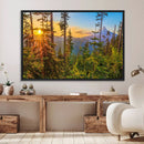 Wall Art Landscape Canvas Print Red Leaves on Trees on Red by MyGreatCanvas | Canvas Wall Art Prints | Photo Prints & Wall Decor