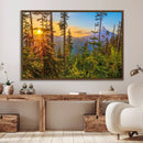 Wall Art Landscape Canvas Print Red Leaves on Trees on Red by MyGreatCanvas | Canvas Wall Art Prints | Photo Prints & Wall Decor