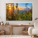 Wall Art Landscape Canvas Print Red Leaves on Trees on Red by MyGreatCanvas | Canvas Wall Art Prints | Photo Prints & Wall Decor