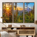 Wall Art Landscape Canvas Print Red Leaves on Trees on Red by MyGreatCanvas | Canvas Wall Art Prints | Photo Prints & Wall Decor