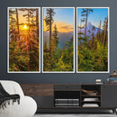 Wall Art Landscape Canvas Print Red Leaves on Trees on Red by MyGreatCanvas | Canvas Wall Art Prints | Photo Prints & Wall Decor