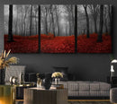 Wall Art Landscape Canvas Print Wonderful Forest with Red by MyGreatCanvas | Canvas Wall Art Prints | Photo Prints & Wall Decor
