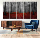 Wall Art Landscape Canvas Print Wonderful Forest with Red by MyGreatCanvas | Canvas Wall Art Prints | Photo Prints & Wall Decor