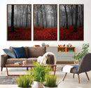 Wall Art Landscape Canvas Print Wonderful Forest with Red by MyGreatCanvas | Canvas Wall Art Prints | Photo Prints & Wall Decor