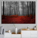 Wall Art Landscape Canvas Print Wonderful Forest with Red by MyGreatCanvas | Canvas Wall Art Prints | Photo Prints & Wall Decor