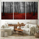 Wall Art Landscape Canvas Print Wonderful Forest with Red by MyGreatCanvas | Canvas Wall Art Prints | Photo Prints & Wall Decor