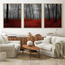 Wall Art Landscape Canvas Print Wonderful Forest with Red by MyGreatCanvas | Canvas Wall Art Prints | Photo Prints & Wall Decor